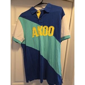 Akoo Men's Hayti Striped Polo Small Shirt Multicolor Spring Bouquet
